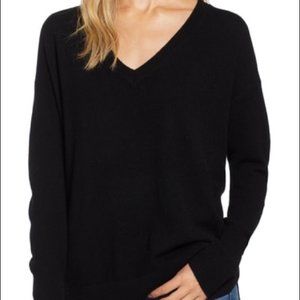 Halogen Pure Cashmere V Neck Sweater